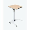 Fine-Line Pneumatic Adjustable Height Lectern & Mobile Standing Desk, Light Wood FI3038187